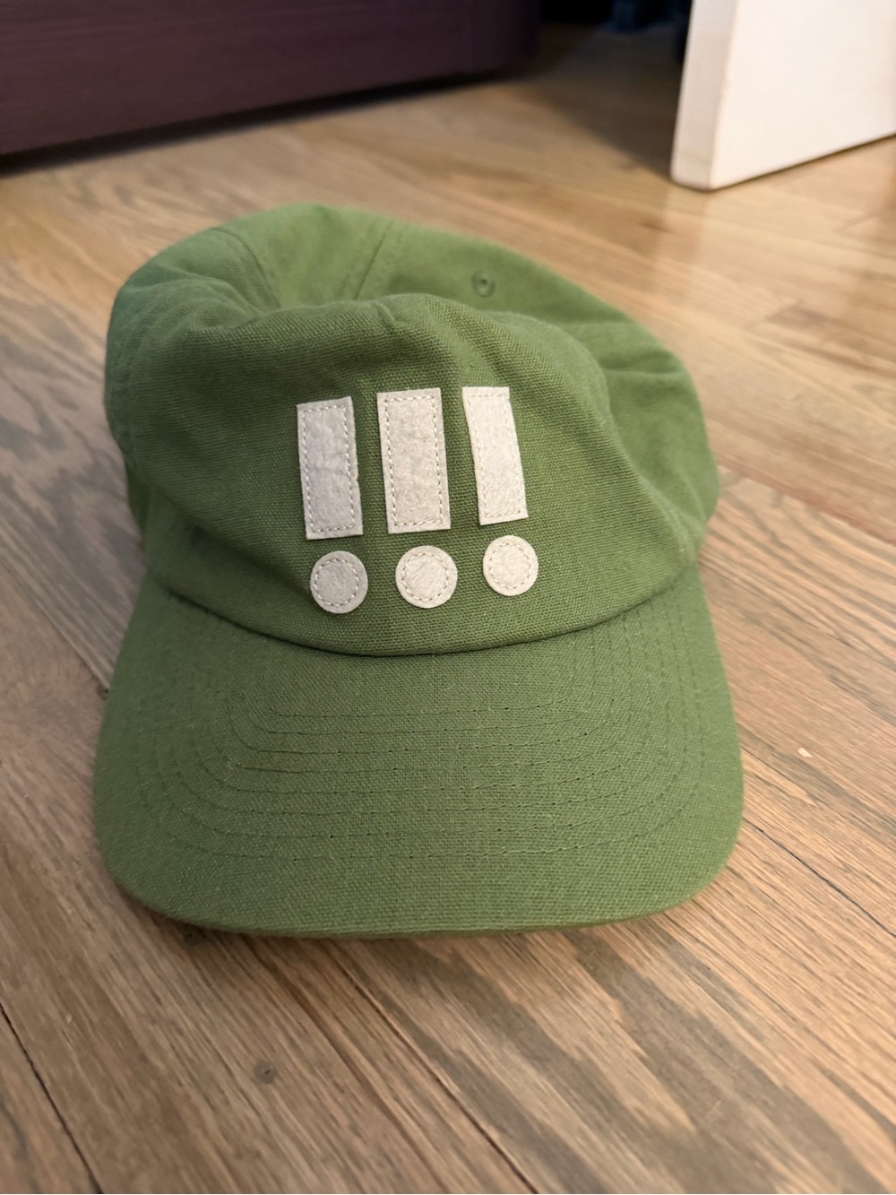 Daily Drills Olive Green Baseball Cap with White Exclamation Patch